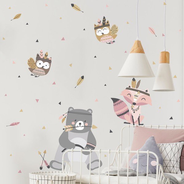 Detské samolepky na stenu Ambiance Bear Indian Sweet-image-3