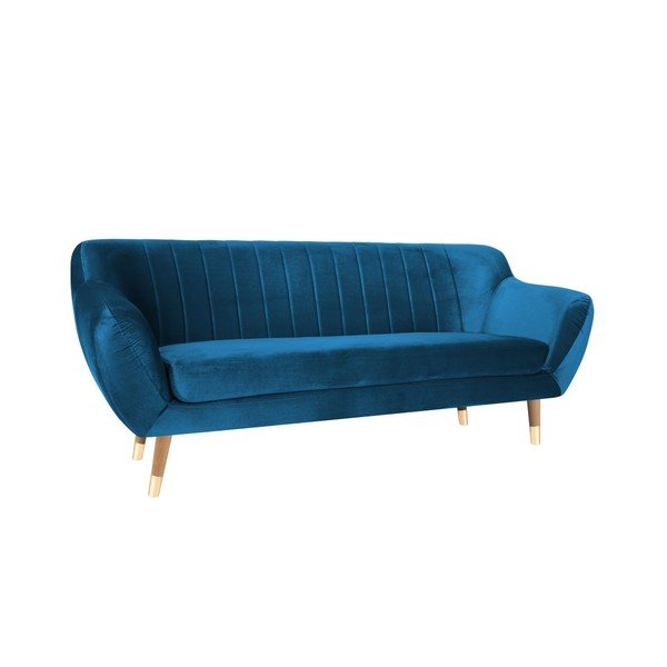 Modrá zamatová pohovka Mazzini Sofas Benito, 188 cm-image-2