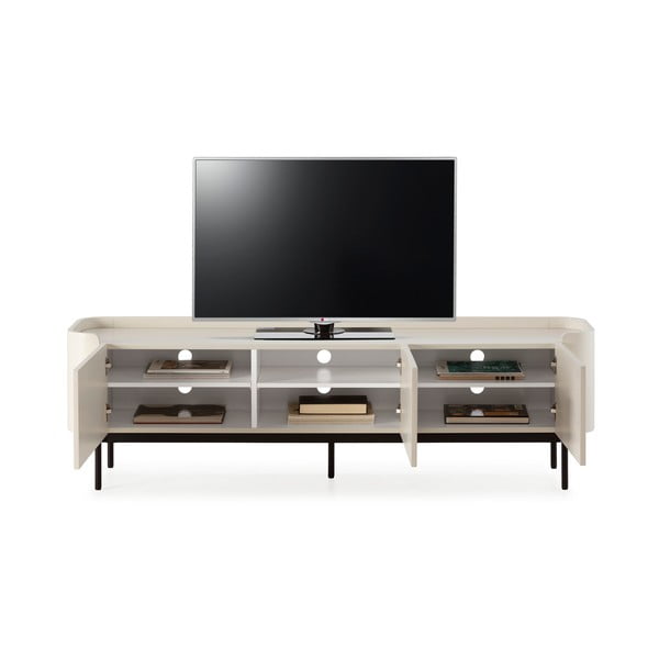 Krémovobiely TV stolík 180x55x40 cm Willa – MOME-image-3