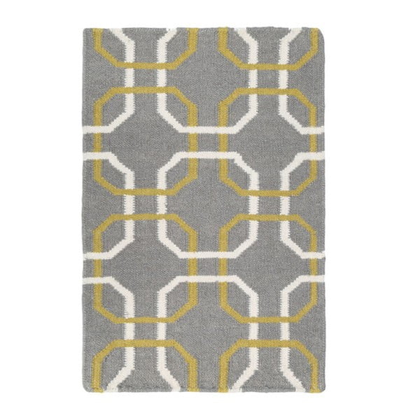 Ručne tkaný koberec Oslo, 120 x180 cm, sivý