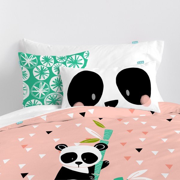 Detské bavlnené obliečky Moshi Moshi Panda Garden, 140 × 200 cm-image-1