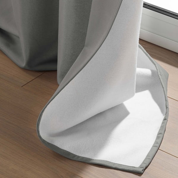 Sivý termo záves z mikrovlákna 135x260 cm Micropolar – douceur d'intérieur-image-3