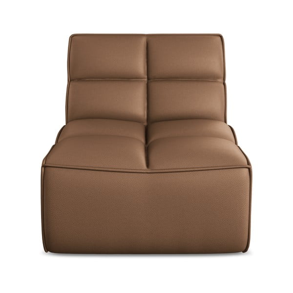 Hnedý modul pohovky z imitácie kože Kalai – Makamii