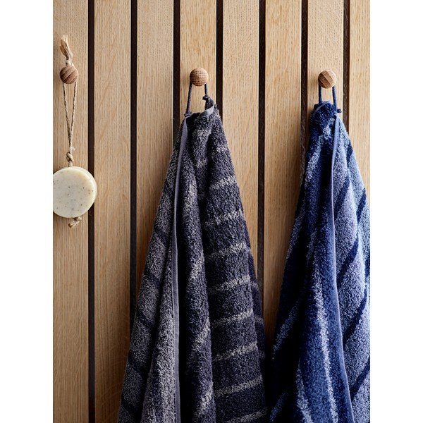 Modrá osuška z froté bavlny Södahl Stripes, 140 x 70 cm-image-1