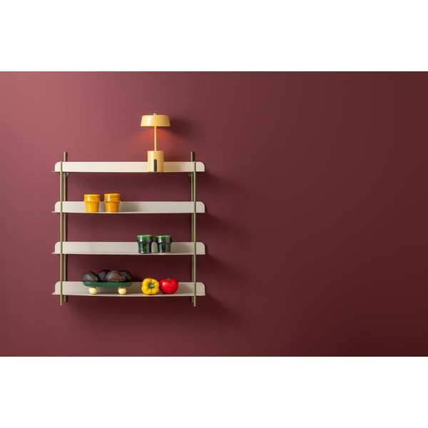 Zelená/sivá poschodová kovová polica 60 cm Reina Cuatro – PT LIVING-image-3