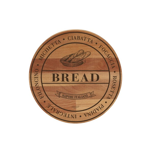 Doska na krájanie z bukového dreva Bisetti Broad Bread, 30 cm