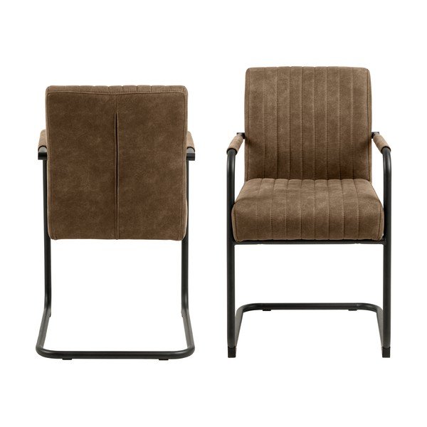 Hnedé jedálenské stoličky v súprave 2 ks Adele – Actona-image-3