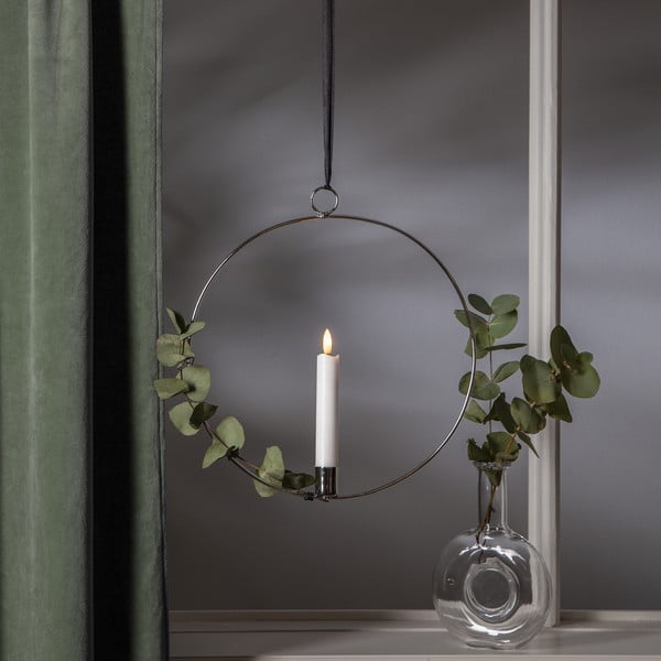 Svetelná dekorácia v striebornej farbe Flamme Ring – Star Trading-image-4