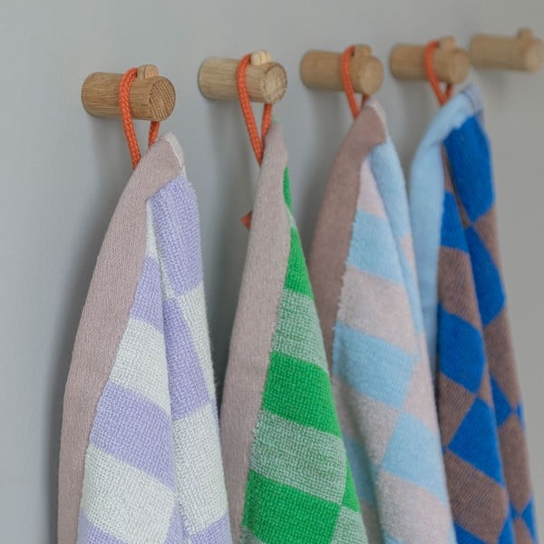 Modro-hnedé uteráky z bio bavlny v súprave 2 ks 40x55 cm Retro - Mette Ditmer Denmark-image-4