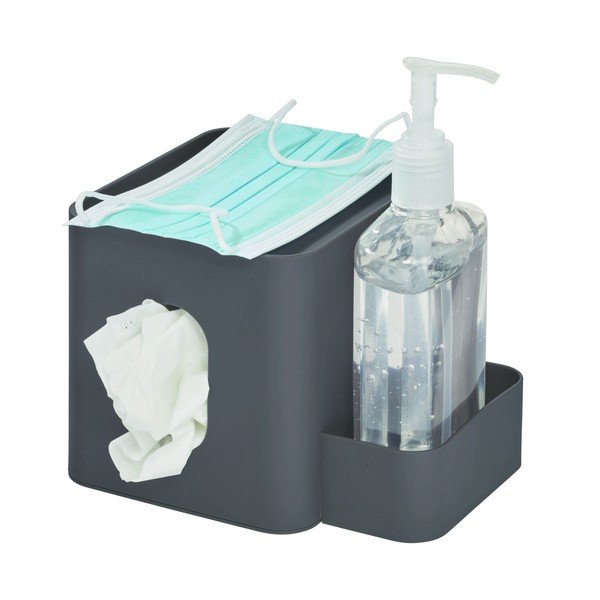Sivý box na vreckovky iDesign Caddy-image-1