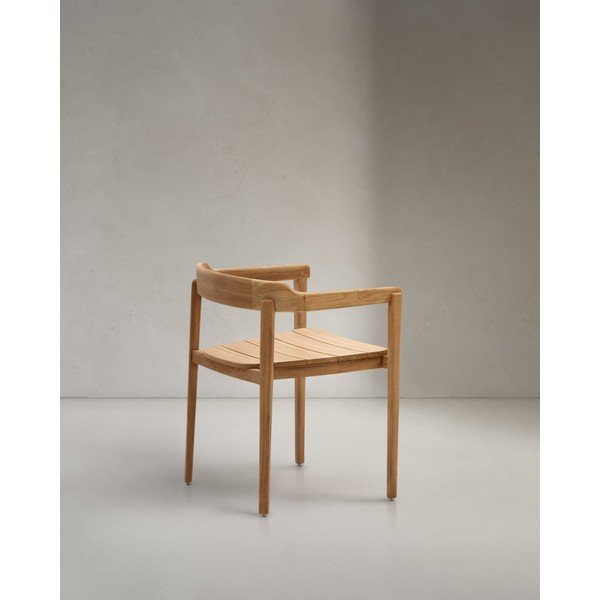 Drevená záhradná stolička v prírodnej farbe Icaro – Kave Home-image-4