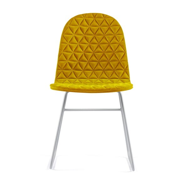 Žltá stolička s kovovými nohami IKER Mannequin V Triangle