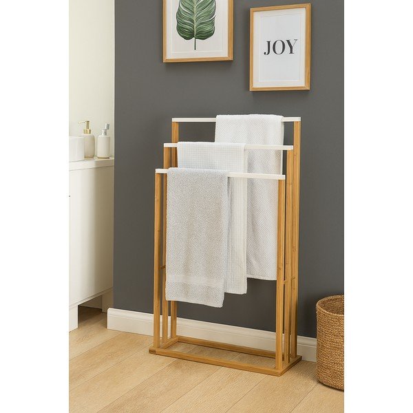 Bambusový stojan na uteráky v prírodnej farbe Nivo – Bonami Essentials-image-1