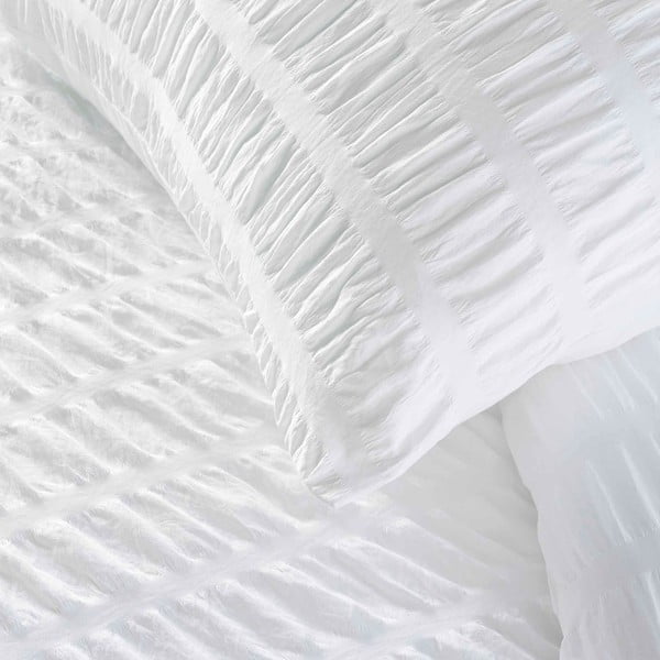 Biele krepové obliečky na jednolôžko 140x200 cm Plissia – douceur d'intérieur-image-1