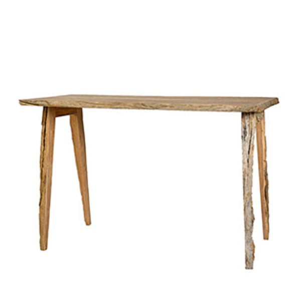 Drevený pracovný stôl s detailmi z kôry pols potten Bark