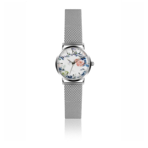 Dámske hodinky s remienkom z antikoro ocele v striebornej farbe Emily Westwood Rosa
