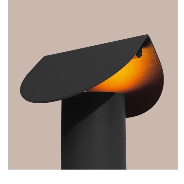 Čierna hliníková LED stolová lampa (výška  15 cm) BISCUIT – Thoro-image-3