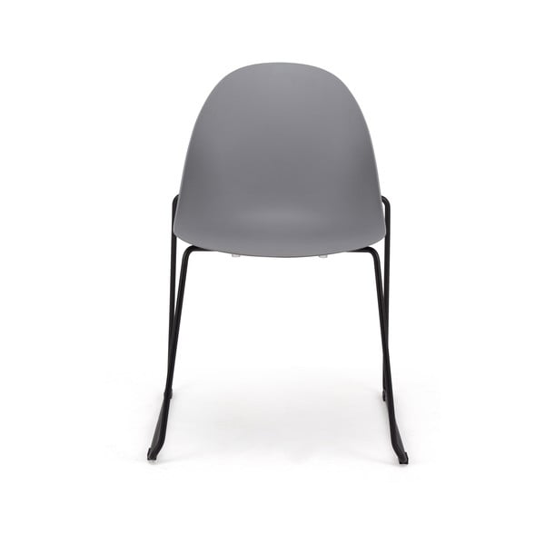 Súprava 2 sivých jedálenských stoličiek s čiernymi nohami Bonami Selection Viva-image-2