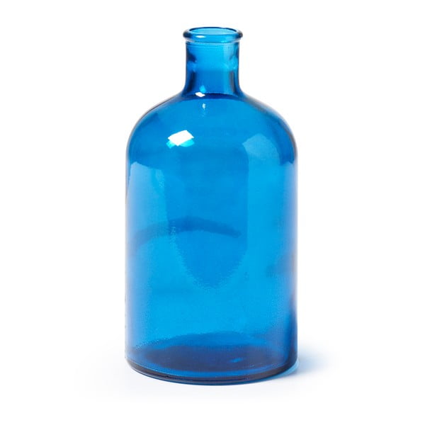 Modrá sklenená váza La Forma Blumer, výška 22 cm