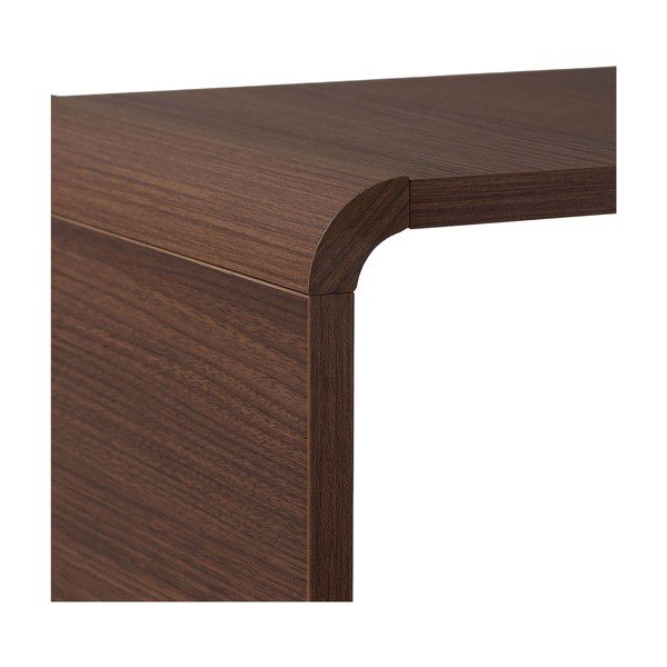 Knižnica v dekore orecha v tmavo prírodnej farbe 78x153x34 cm Senza – Nordure-image-4