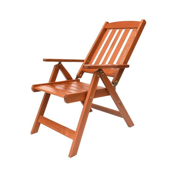 Hnedá drevená záhradná stolička Luisa – Rojaplast-image-3