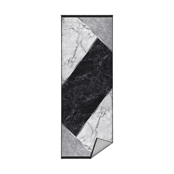 Bielo-čierny koberec behúň 80x200 cm - Mila Home