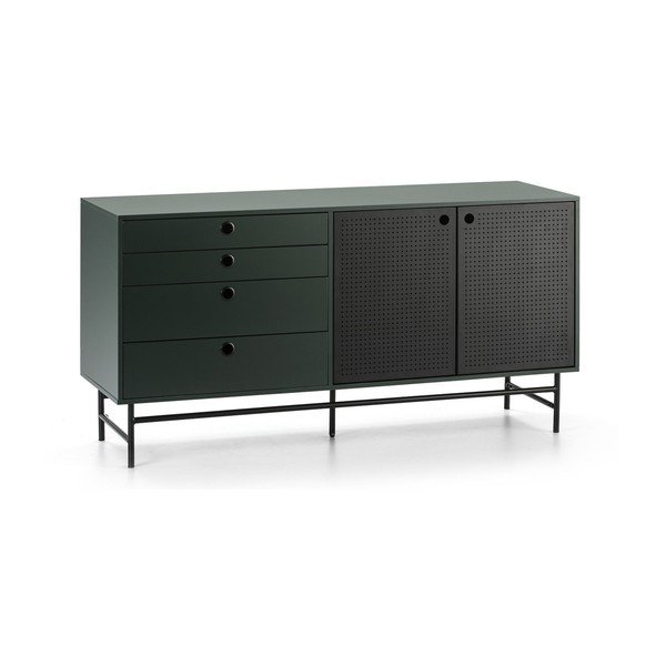 Čierno-zelená komoda Teulat Punto, šírka 150 cm-image-3