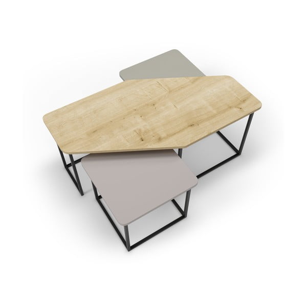 Konferenčné stolíky v súprave 3 ks 60x111,5 cm Zoya – Marckeric-image-3