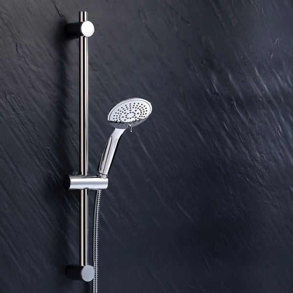 Plastová sprchová súprava v matne striebornej farbe s ručnou sprchou 70 cm Hydro – douceur d'intérieur-image-1