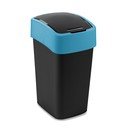 Čierny/modrý plastový odpadkový kôš na triedený odpad 25 l Flip Bin – Curver