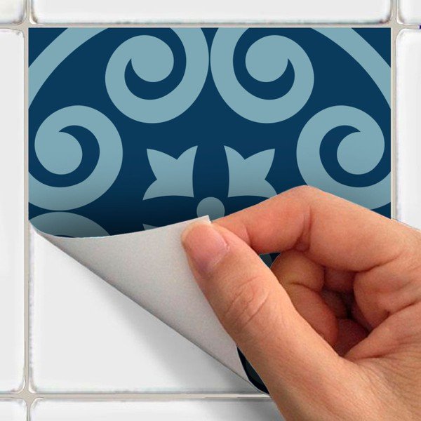 Sada 60 nástenných samolepiek Ambiance Wall Decal Cement Tiles Azulejos Caralinera, 15 × 15 cm-image-3