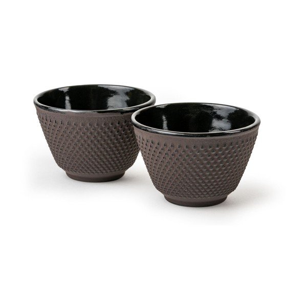 Vínovočervené šálky v súprave 2 ks z liatiny 100 ml Xilin – Bredemeijer