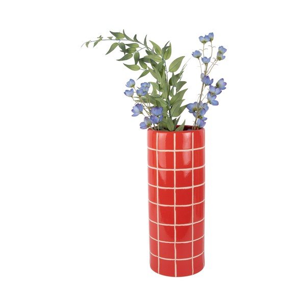 Červená keramická váza (výška  40 cm) Retro Tiles – PT LIVING-image-3