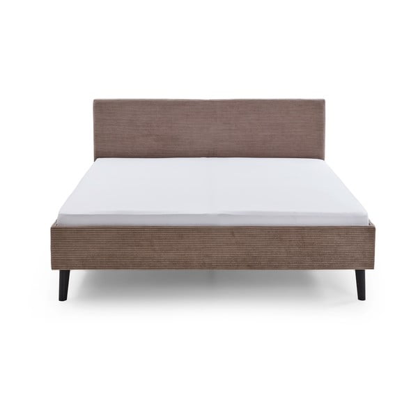 Hnedá čalúnená dvojlôžková posteľ bez roštu 180x200 cm Avola – Meise Möbel-image-4