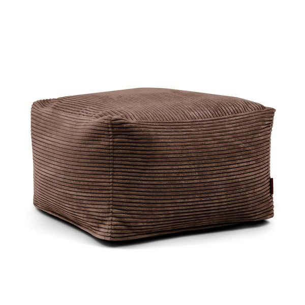 Tmavohnedý menčestrový sedací vak Softbox MooG – SLOWDOWN