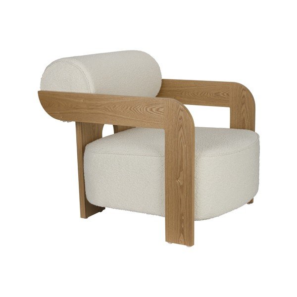 Béžové kreslo z textílie buklé Oolong – Zuiver