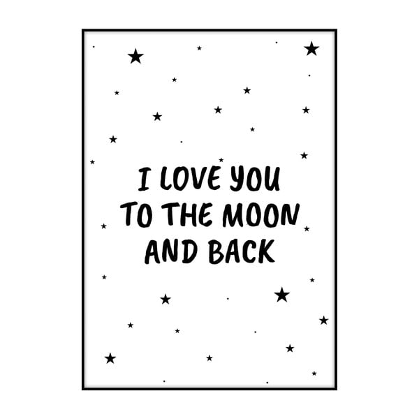 Plagát Imagioo To The Moon And Back, 40 × 30 cm