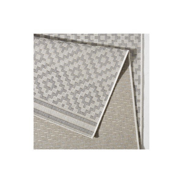 Sivý behúň vhodný aj do exteriéru Karo, 80 × 150 cm-image-3