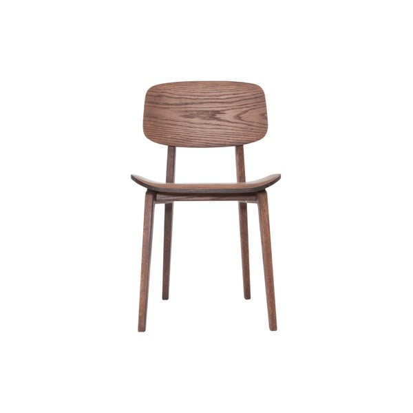 Hnedá jedálenská stolička z dubového dreva NORR11 NY11