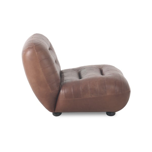 Hnedé kožené kreslo Wyatt – Dutchbone-image-2