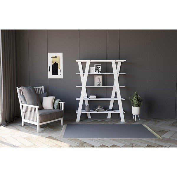 Biela knižnica 120x150 cm Conde - Kalune Design-image-3