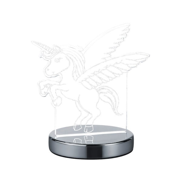 LED stolová lampa v lesklej striebornej farbe (výška 17 cm) Karo - Trio-image-3