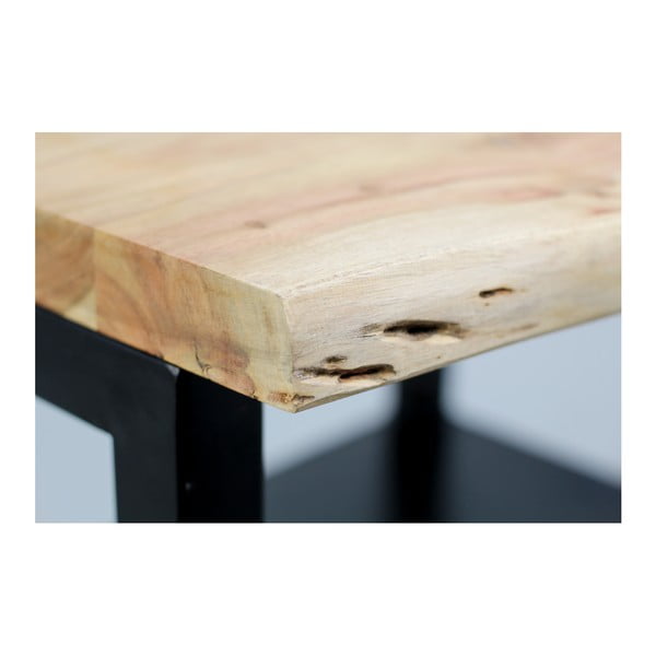 Príručný stolík s poličkou z akáciového dreva HSM collection SoHo-image-1