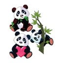 Sada 3 nástenných detských samolepiek Ambiance Panda