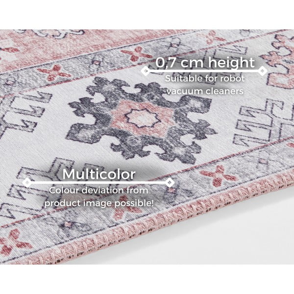 Svetloružový behúň Nouristan Gratia, 80 x 200 cm-image-4