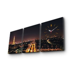 Nástenné obrazové hodiny Paríž, 96 × 40 cm