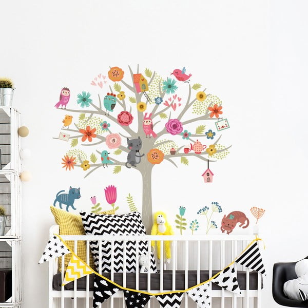 Sada detských samolepiek na stenu Ambiance Scandinavian Tree-image-2