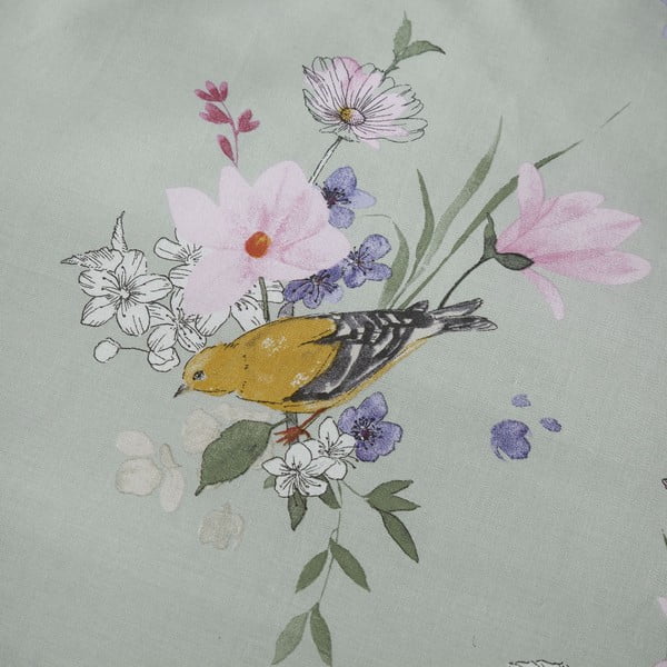 Svetlozelené obliečky na dvojlôžko/predĺžené 230x220 cm Songbird – Catherine Lansfield-image-4