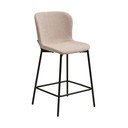 Béžová čalúnená barová stolička (výška sedadla 65 cm) Maceda – House Nordic