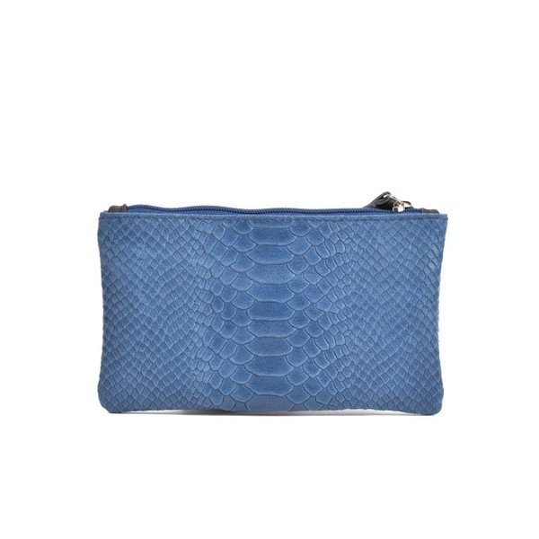 Modrá kožená listová kabelka Mangotti Bags Studo-image-1